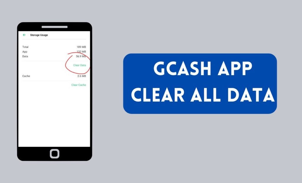 GCash app clear all data