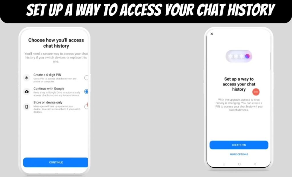 set up a way to access your chat history" error